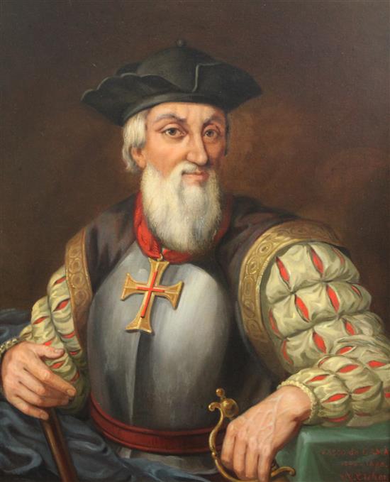 C. G. Crehen after Charles Legrand Vasco da Gama 72 x 59cm